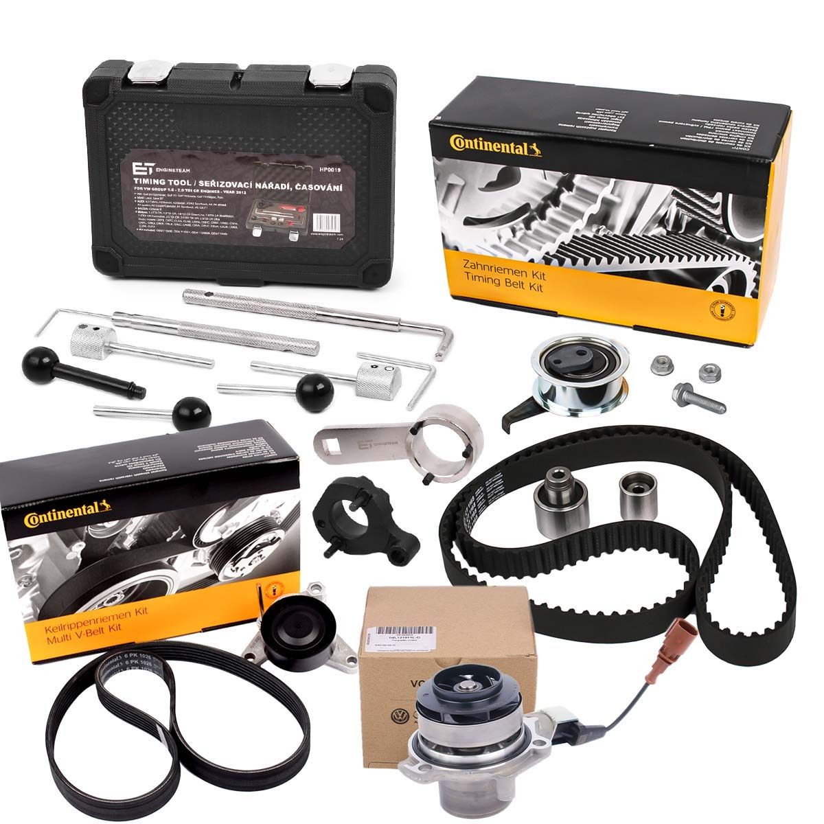 ET ENGINETEAM RM0016GEVR3: Ūdenssūknis + Zobsiksnas komplekts boxET – service kit ar montāžas instrumentu