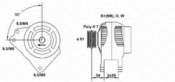 MAGNETI MARELLI 943355007010: Laturi 120A