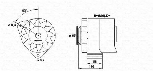 MAGNETI MARELLI 943356450010: Generator 65A