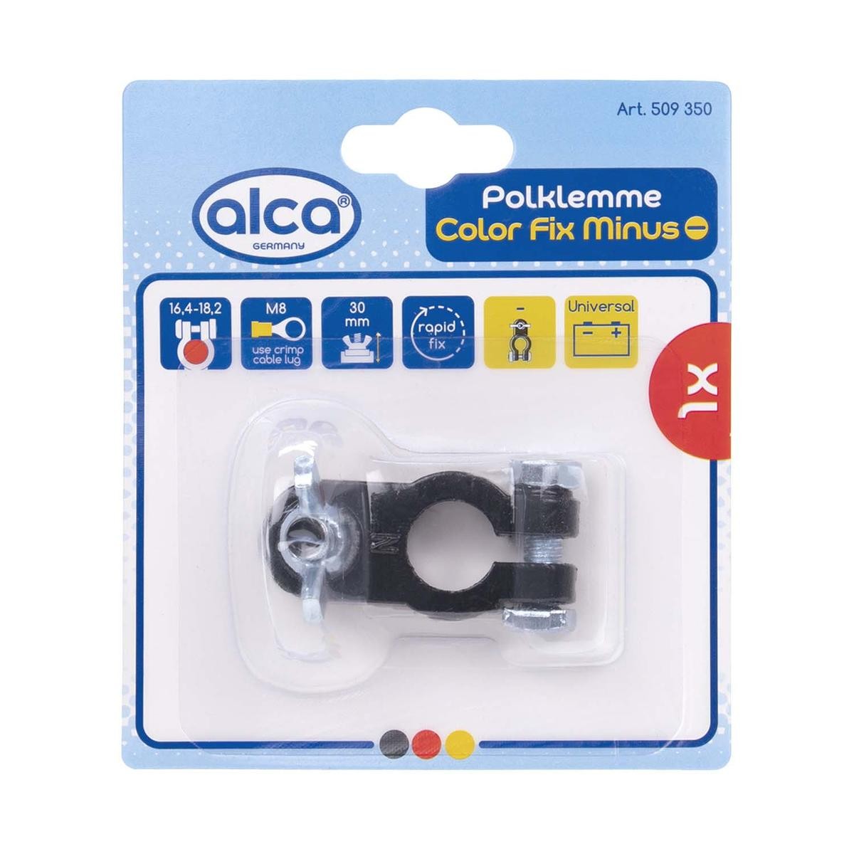 ALCA 509350: Clema pol baterie Color Fix Minus-