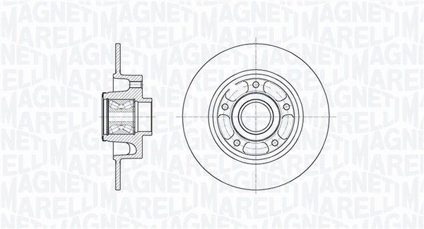 MAGNETI MARELLI 361302040683: Piduriketas Ø: 260mm, täis, Ø: 260mm