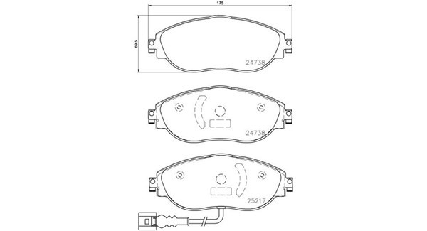 MAGNETI MARELLI 363700585131: Piduriklotsid koos kruvidega