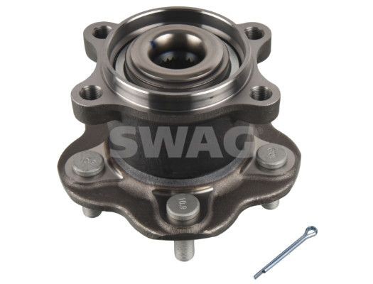 SWAG 33 10 5242: Set rulment roata Axa spate stanga, Axa spate dreapta, Lagar roata integrat in butuc roata, cu butuc roata