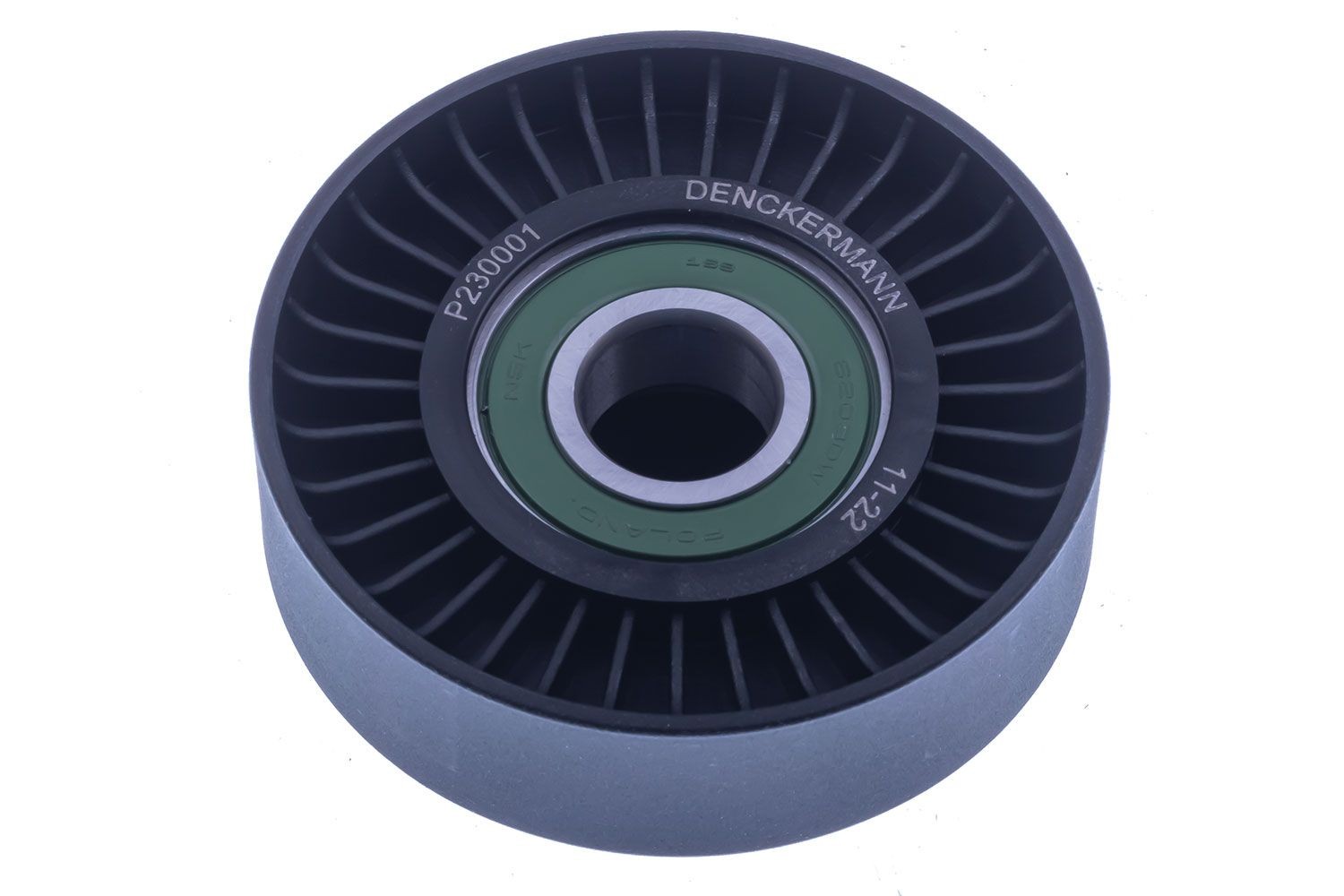 DENCKERMANN P230001: Įtempiklio skriemulys, V formos rumbuotas diržas Ø: 75mm, Ø: 75mm