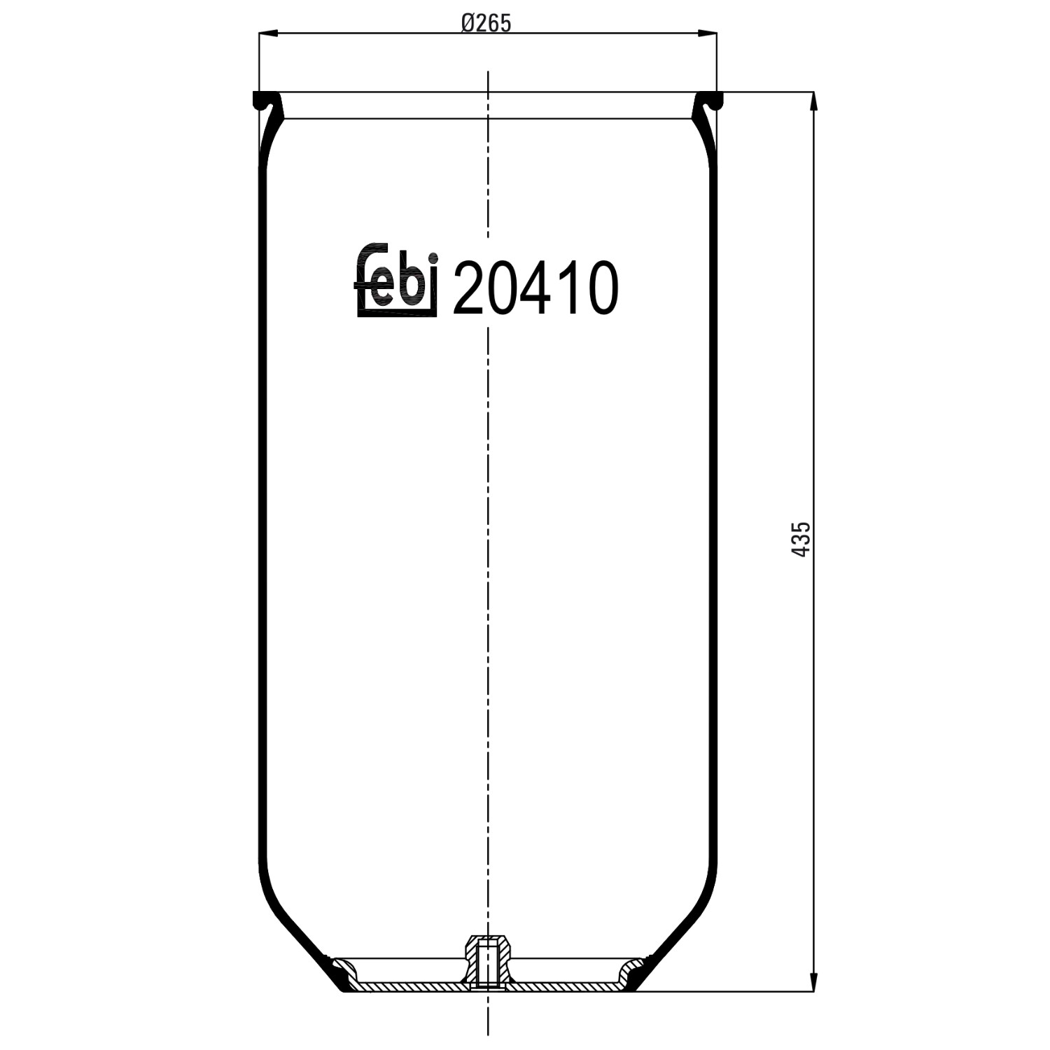 FEBI BILSTEIN 20410: Miech zawieszenia pneumatycznego