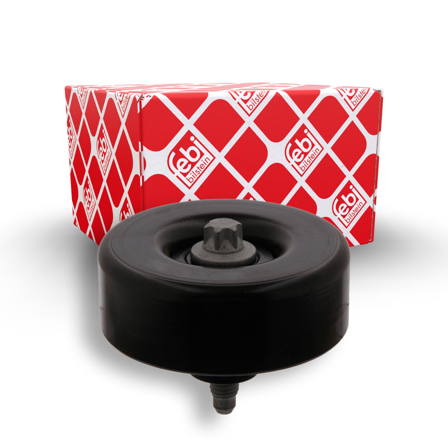 FEBI BILSTEIN 34537: Medløberhjul, multi-V-rem Ø: 80mm, Ø: 80mm, med skrue