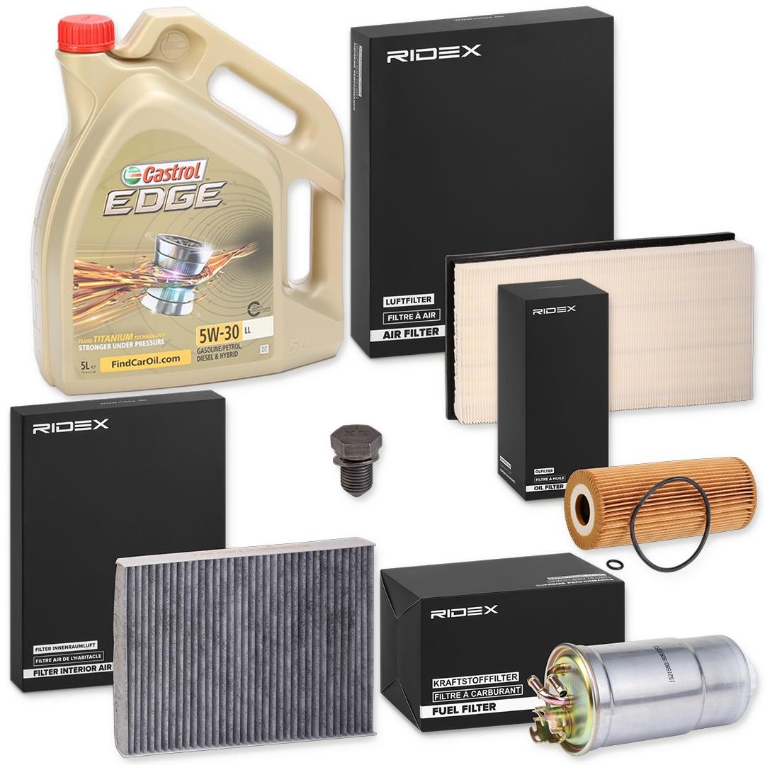 RIDEX 100374T0013: Set filtri con olio motore