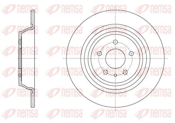 REMSA 62516.00: Δισκόπλακα Πίσω άξονας, Ø: 316mm, πλήρες, Ø: 316mm