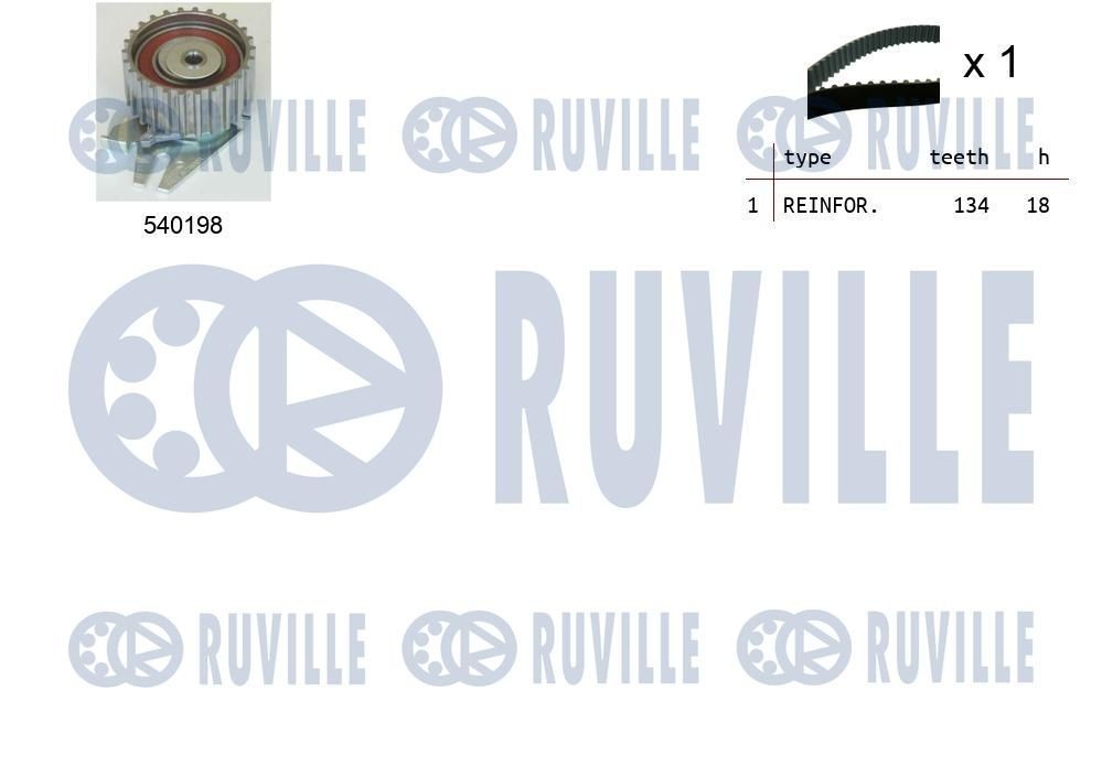 RUVILLE 550098: Tandremssæt Zähnez.: 134, med rem