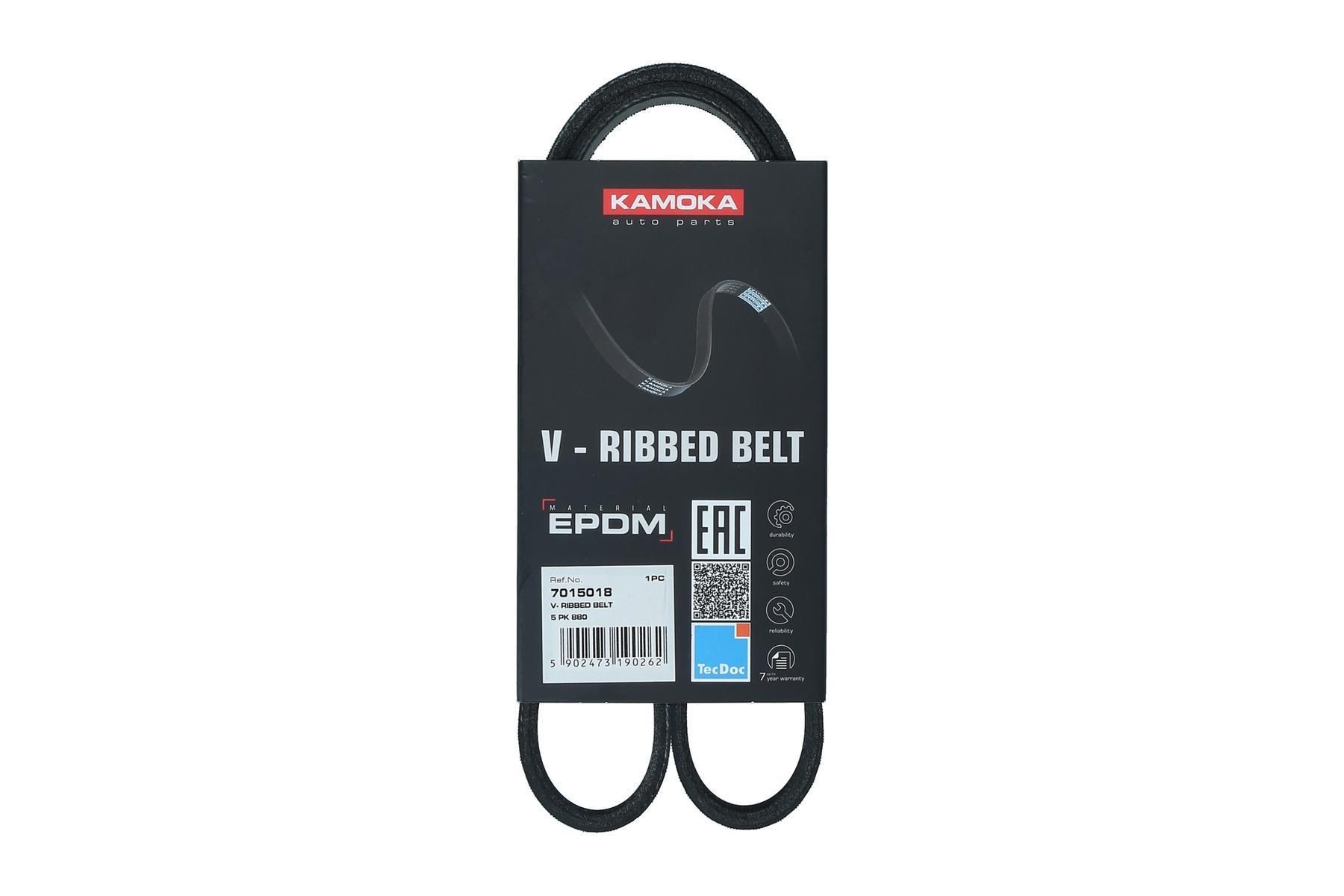 KAMOKA 7015018: V formos rumbuoti diržai 880mm, briaunų skaičius: 5