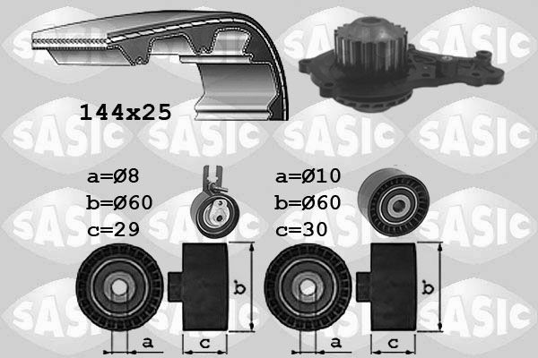 SASIC 3906109: Ūdenssūknis + Zobsiksnas komplekts