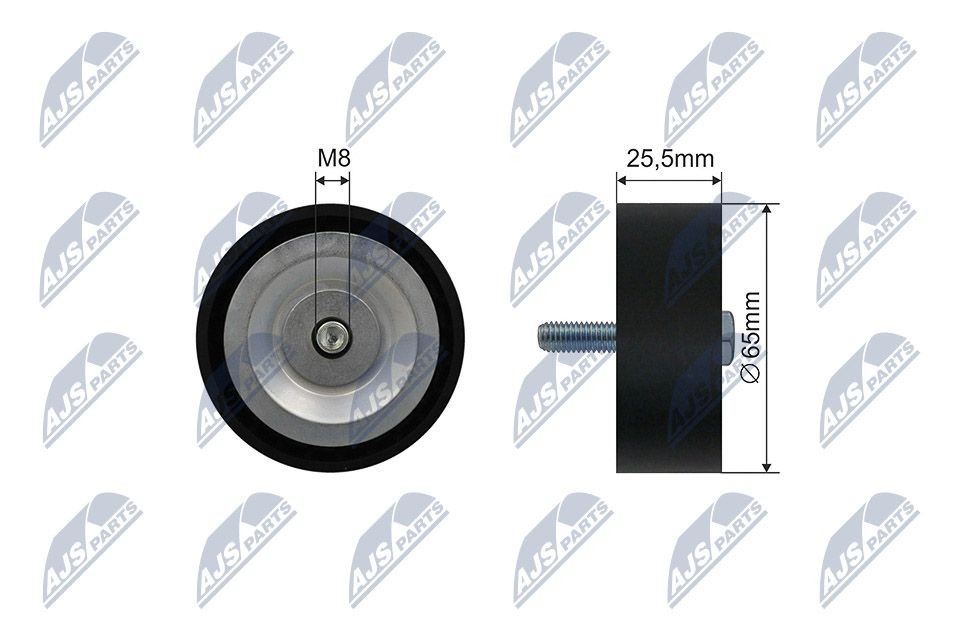 NTY RNK-ME-050: Napínacia kladka rebrovaného klinového remeňa Ø: 65mm, Ø: 65mm