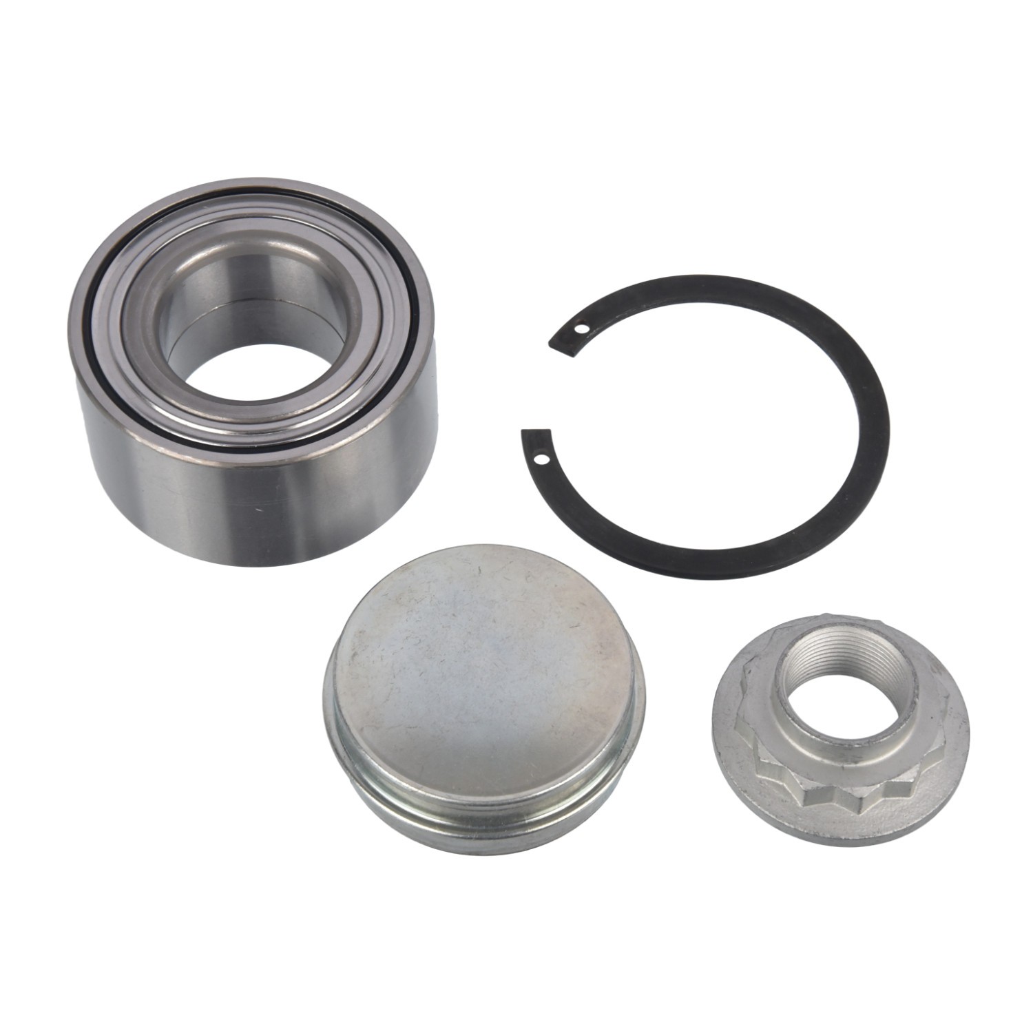 FEBI BILSTEIN 181714: Set rulment roata Axa fata stanga, Axa fata dreapta, cu piuliță ax, cu senzor magnetic inelar integrat, cu senzor ABS, cu inel siguranta
