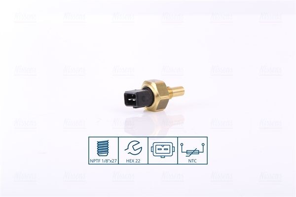NISSENS 207060: Senzor, temperatura lichid de racire 1/8"x27NPTF