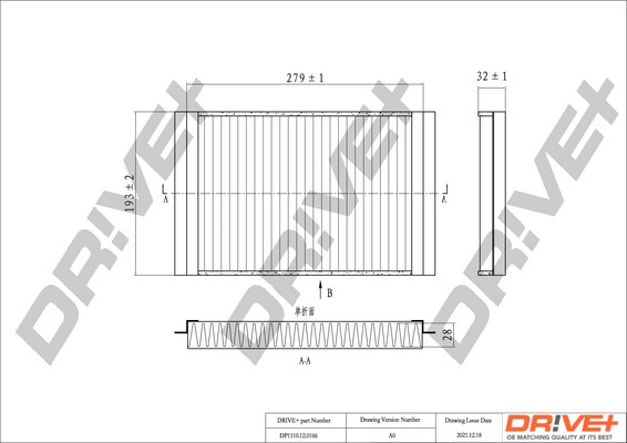 Dr!ve+ DP1110.12.0166: Filtro abitacolo Filtro al carbone attivo