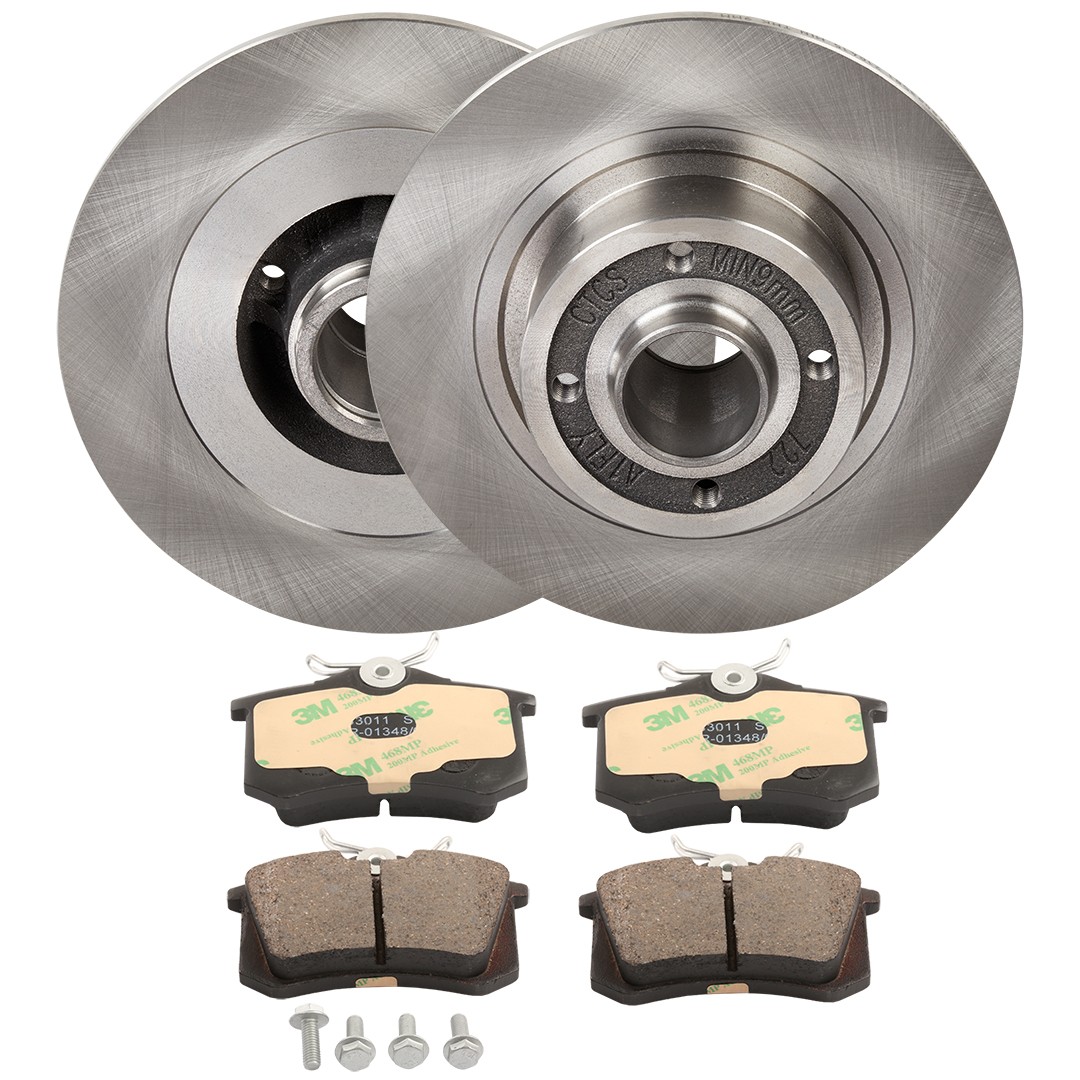 RIDEX 3405B1851: Souprava brzd, koutocova brzda Zadní náprava, R: 270mm, plný