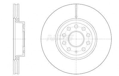 NPS V330G03: Piduriketas Esisild, Ø: 312mm, õhutusega, Ø: 312mm