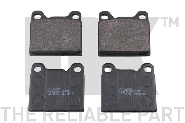 NK 224806: Plăcuțe de frână fara accesorii, cu tabla anti scartait