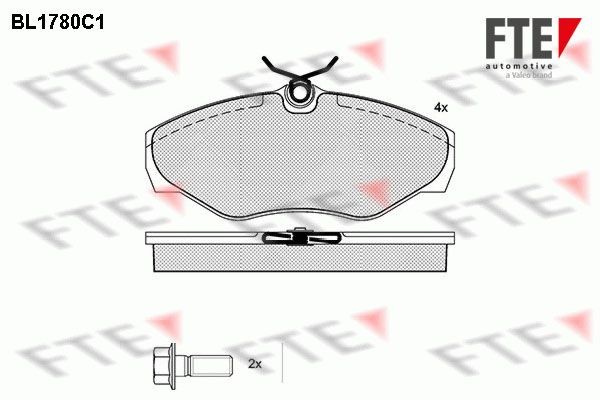 FTE 9010350: Stabdžių kaladėlės priekinė ašis
