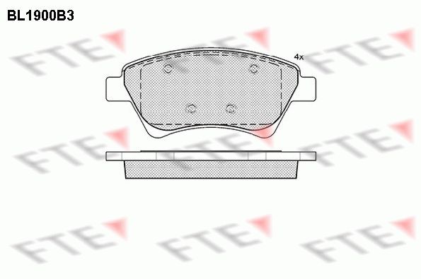 FTE 9010489 Bremsbeläge Vorderachse