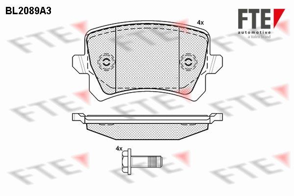 FTE 9010673: Plăcuțe de frână puntea spate