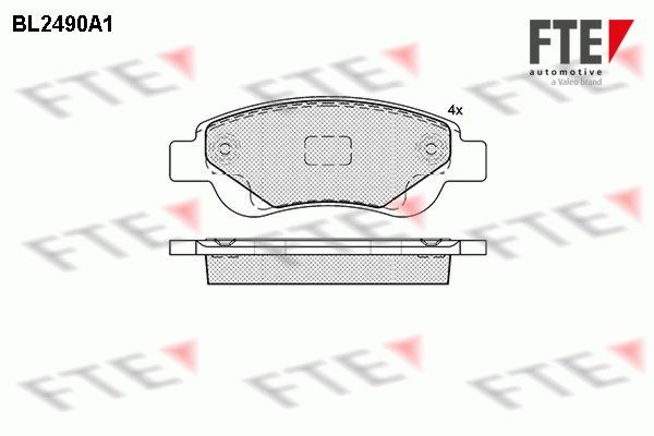 FTE 9010762: Plăcuțe de frână punte fata