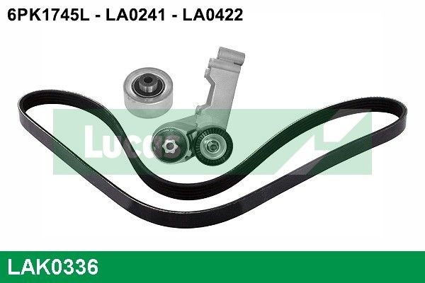 LUCAS LAK0336: V formos rumbuotas diržas, komplektas