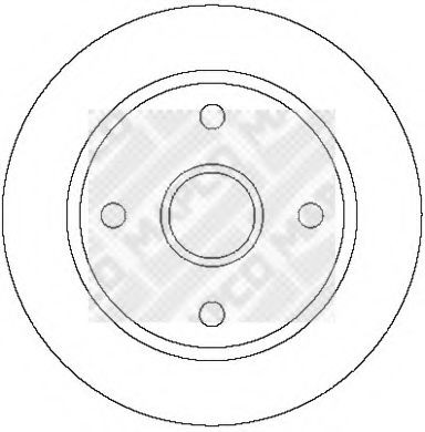 MAPCO 25032: Piduriketas Esisild, Ø: 240mm, õhutusega, Ø: 240mm