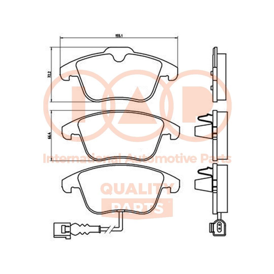 IAP QUALITY PARTS 704-50030: Piduriklotsid Esisild