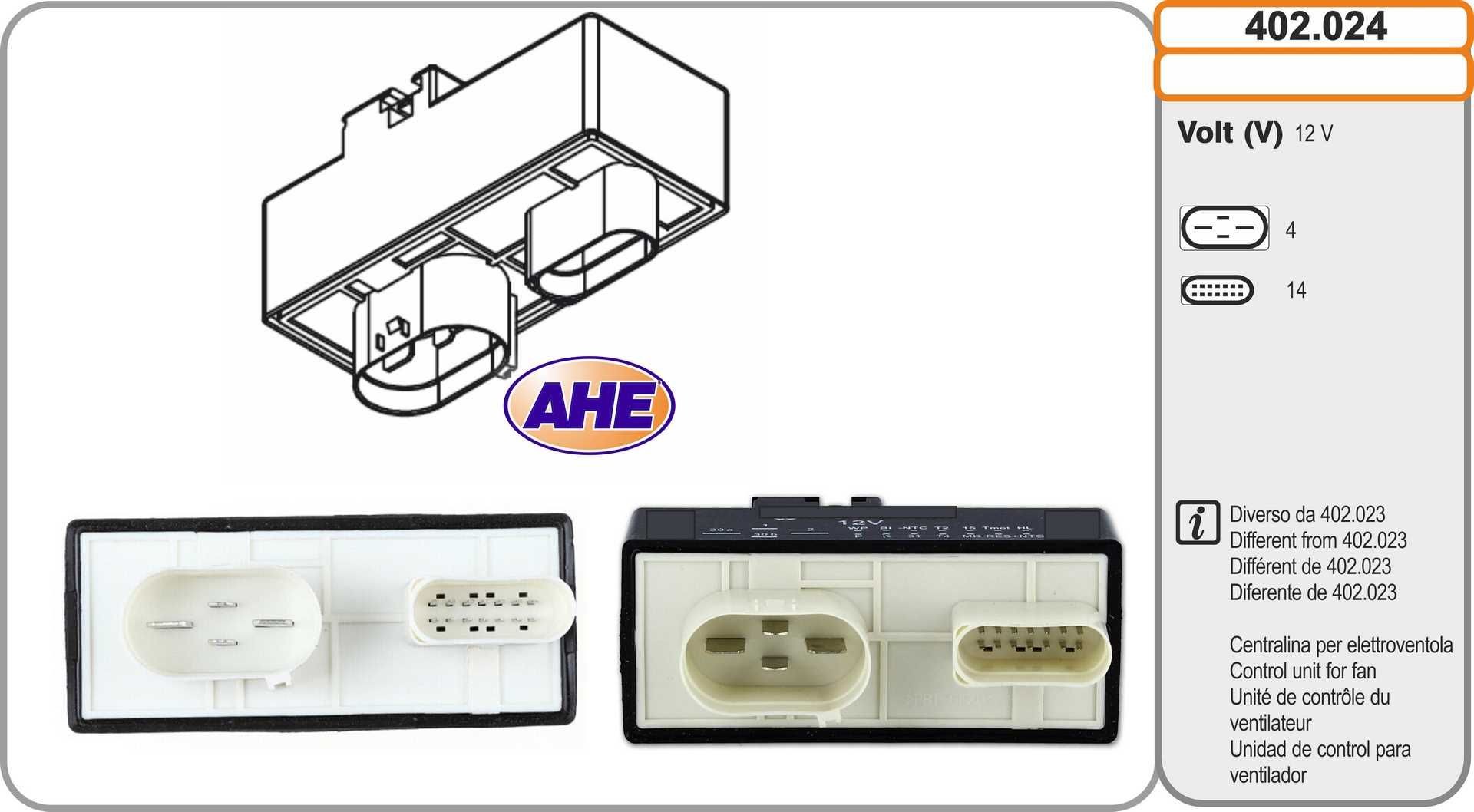 AHE 402.024: Styreenhed, elektrisk blæser (motorkøling)