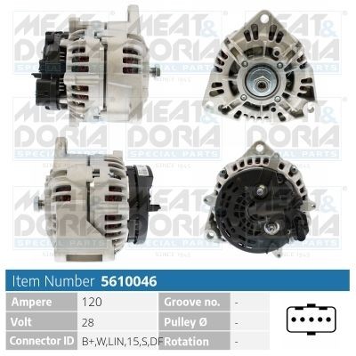 MEAT & DORIA 5610046: Laturi 120A