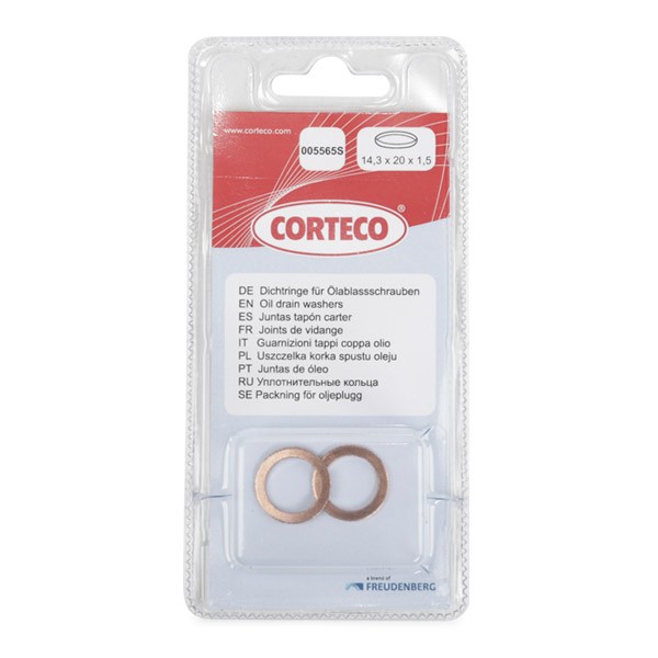 CORTECO 005565S: Pakningsring, olieaftapningsskrue Kobber, Innendurchmesser: 14mm
