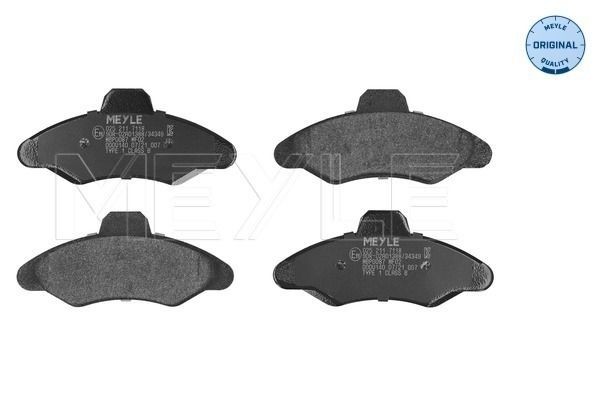 MEYLE 025 211 7118: Piduriklotsid Esisild, koos kokkusurumisvastase plekiga, ORIGINAL Quality