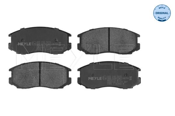 MEYLE 025 216 5015: Juego de pastillas de freno Eje delantero, Chapa antichirridos, ORIGINAL Quality