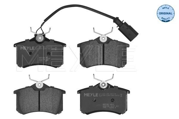 MEYLE 025 235 5417/W: Bremsbeläge Hinterachse, mit Anti-Quietsch-Blech, ORIGINAL Quality