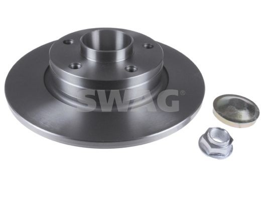 SWAG 60 92 8151: Piduriketas Tagasild, Ø: 280mm, täis, Ø: 280mm, õlitatud, koos rasvakattega, koos ABS-andurirõngaga