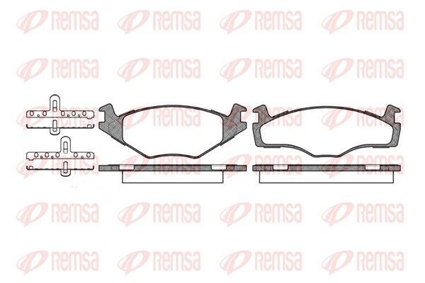 REMSA 0171.60: Sada brzdových destiček, kotoučová brzda přední osa, s příslušenstvím, s pružinou, s lepicí fólií