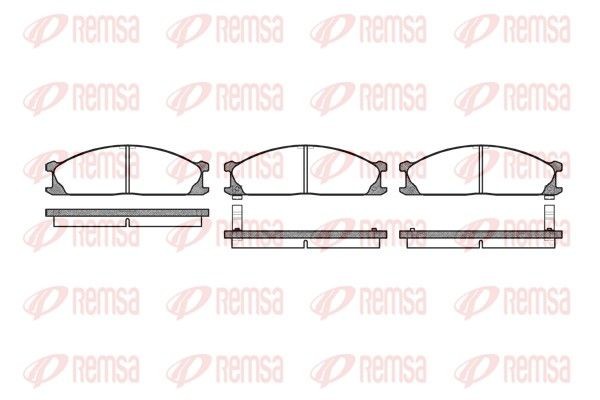 REMSA 0236.02: Bromsbelägg framaxel