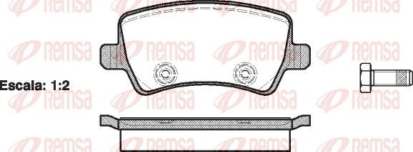 REMSA 1236.00: Piduriklotsid Tagasild, koos lisadega, koos kleepfooliumiga, koos kruvidega
