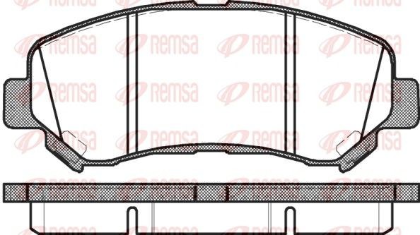 REMSA 1318.00: Kit pastiglie freni Assale anteriore, con accessori, con molla, con foglio adesivo