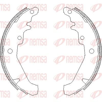 REMSA 4139.00: Juego de zapatas de frenos Eje trasero, 180mm, sin palanca, con accesorios