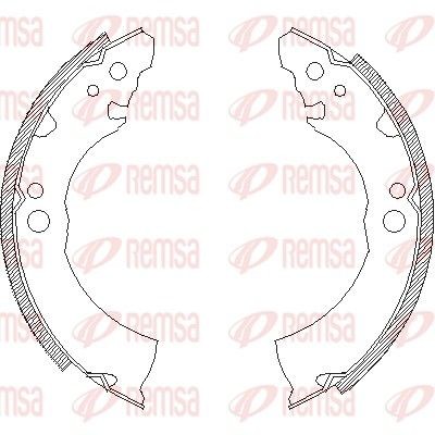 REMSA 4331.00: Juego de zapatas de frenos Eje trasero, 180mm, sin palanca