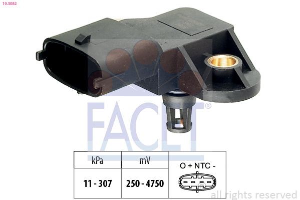 FACET 10.3082: Luchtdruksensor, hoogteregelaar Made in Italy - OE Equivalent