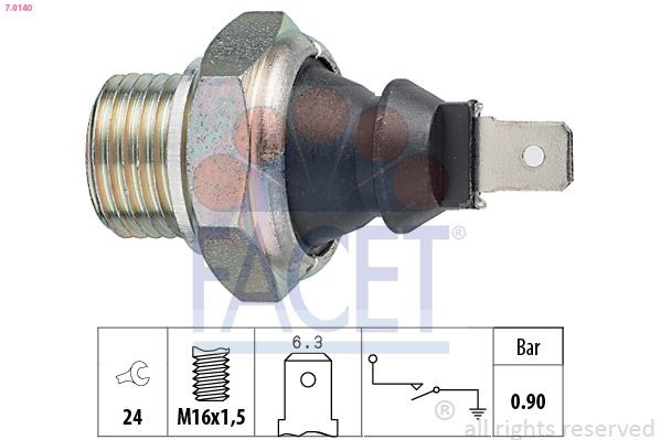 FACET 7.0140: Olietrykskontakt Made in Italy - OE Equivalent