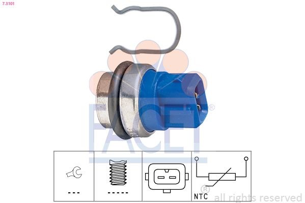 FACET 7.3101: Andur, Jahutusvedeliku temp. Made in Italy - OE Equivalent