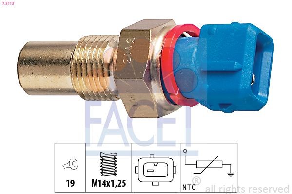 FACET 7.3113: Olietemperatur føler Made in Italy - OE Equivalent
