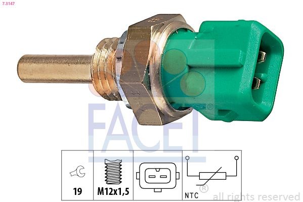 FACET 7.3147: Andur, Jahutusvedeliku temp. Made in Italy - OE Equivalent