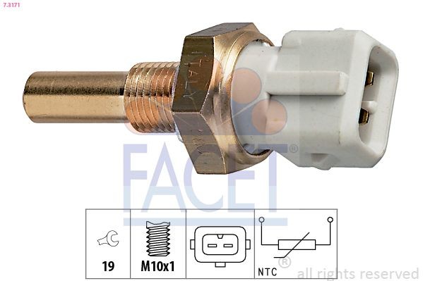 FACET 7.3171: Andur, Jahutusvedeliku temp. Made in Italy - OE Equivalent