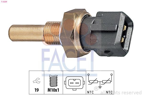 FACET 7.3229: Andur, Jahutusvedeliku temp. Made in Italy - OE Equivalent