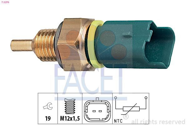 FACET 7.3276: Andur, Jahutusvedeliku temp. Made in Italy - OE Equivalent